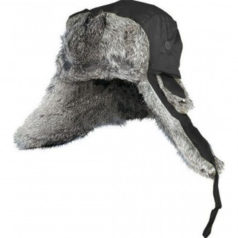 Шапка-ушанка NORFIN ARDENT черный меховой кролик р.XL